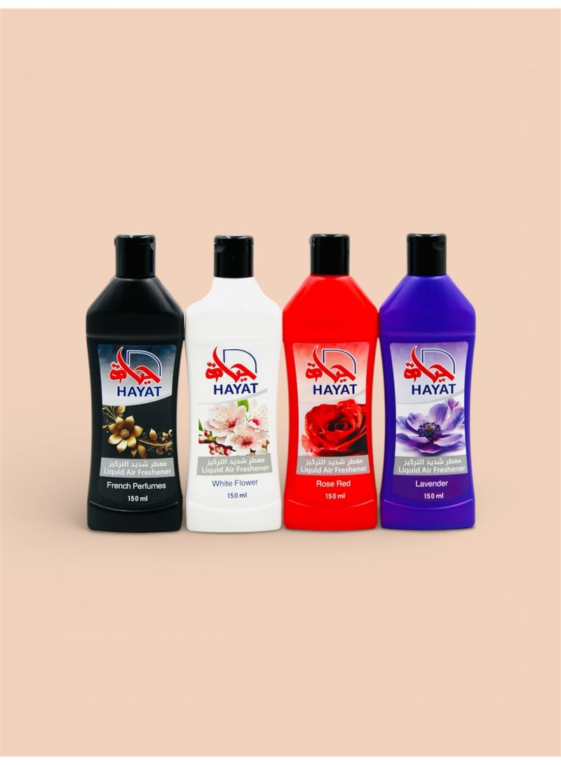 حياة معطر جو سائل، برائحة الزهور البيضاء، معطر هواء للحمام، يزيل الروائح الكريهة وينعش هواء الحمام، عطر يدوم طويلاً، لون أبيض، 150 مل - Image 3